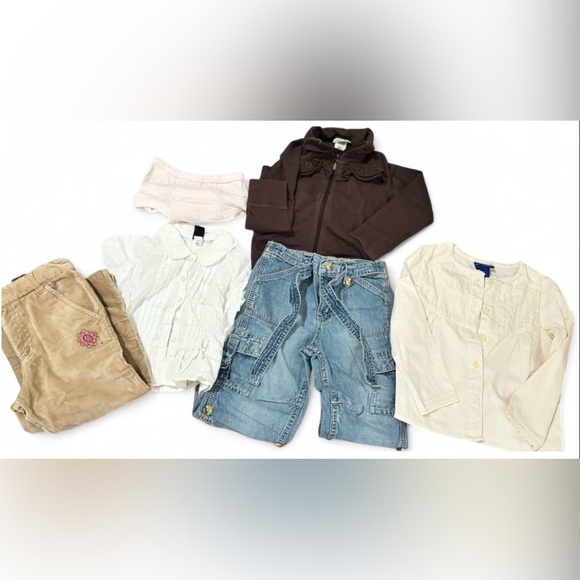 Girls 3T Gap , Cherokee & Gerbert Bundle of 6 Shirt, Jacket & Pants - Picture 1 of 7